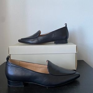 Franco Sarto Black Leather Flats